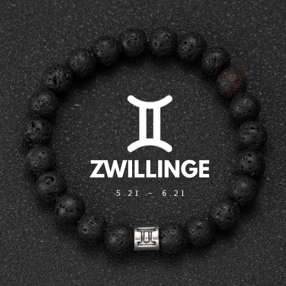 Zodiac Lava Armband