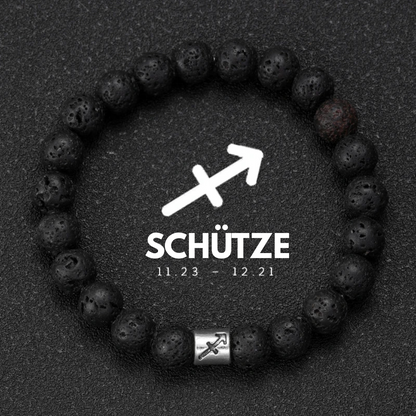 Zodiac Lava Armband