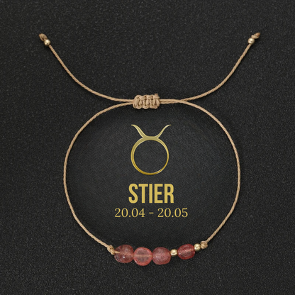 Zodiac Naturstein Armband