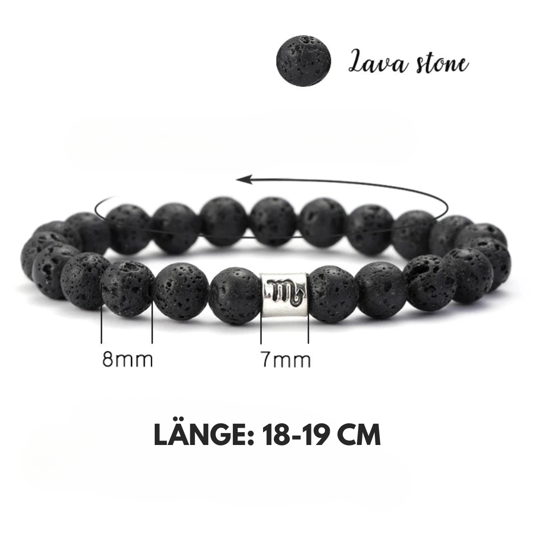Zodiac Lava Armband