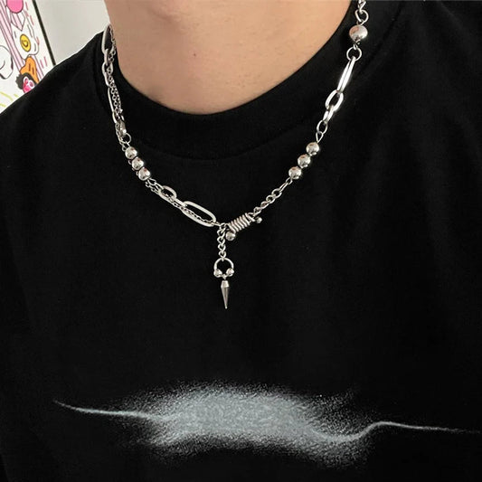 Streetwear Halskette mit Metallspitze