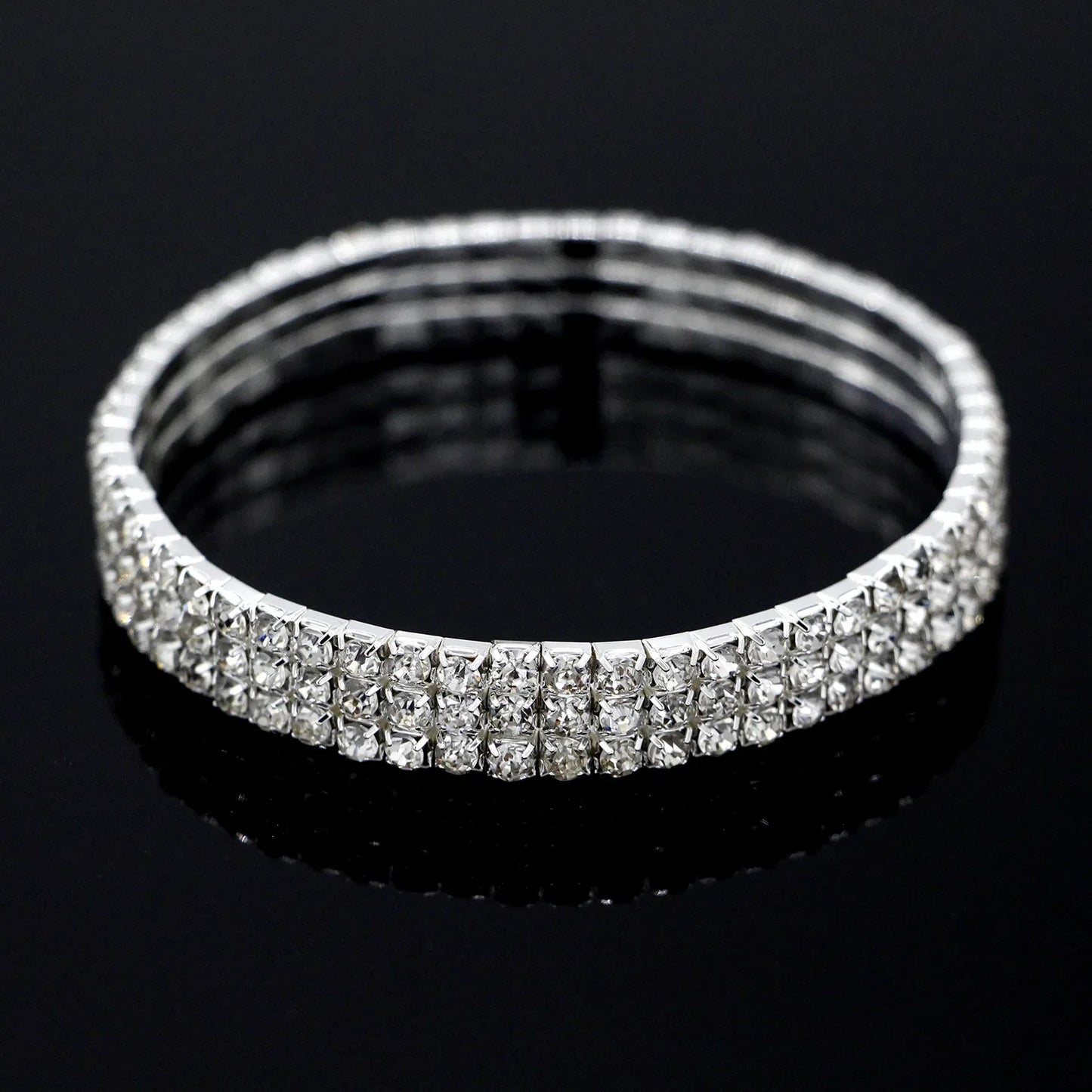 Beach Glow – Elastisches Fußarmband mit Strass