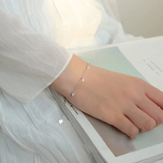 Damenarmband aus 925 Sterling Silber – Zirkon-Wassertropfen