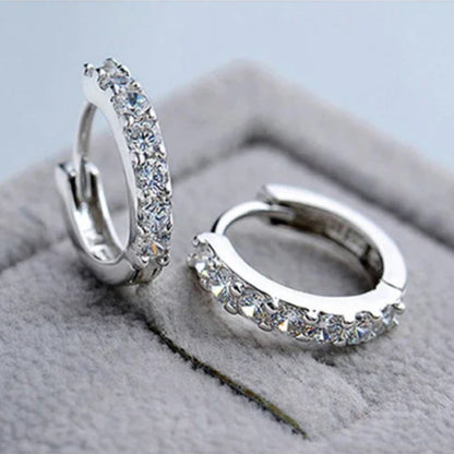 Sterling Silber Zirkon Creolen