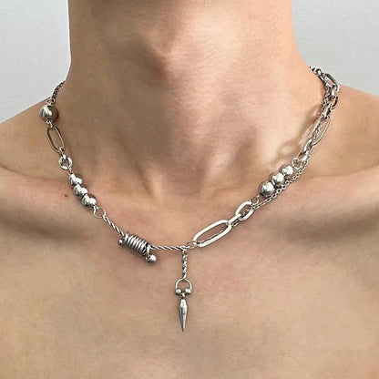 Streetwear Halskette mit Metallspitze