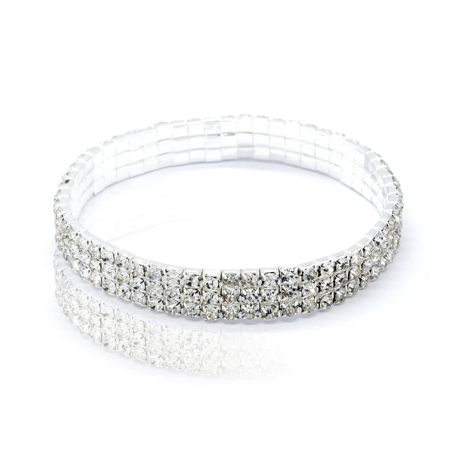 Beach Glow – Elastisches Fußarmband mit Strass