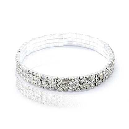 Beach Glow – Elastisches Fußarmband mit Strass