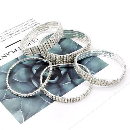 Beach Glow – Elastisches Fußarmband mit Strass