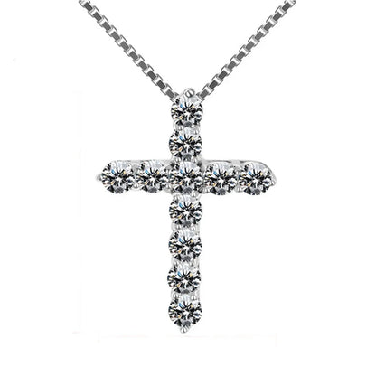 Zirkon Kreuzkette – 925 Silber
