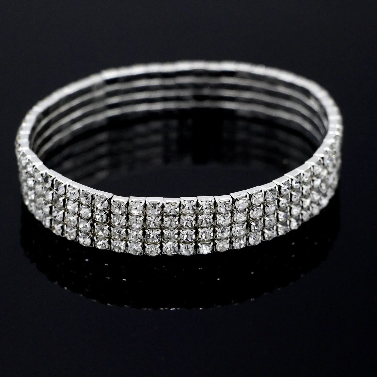 Beach Glow – Elastisches Fußarmband mit Strass