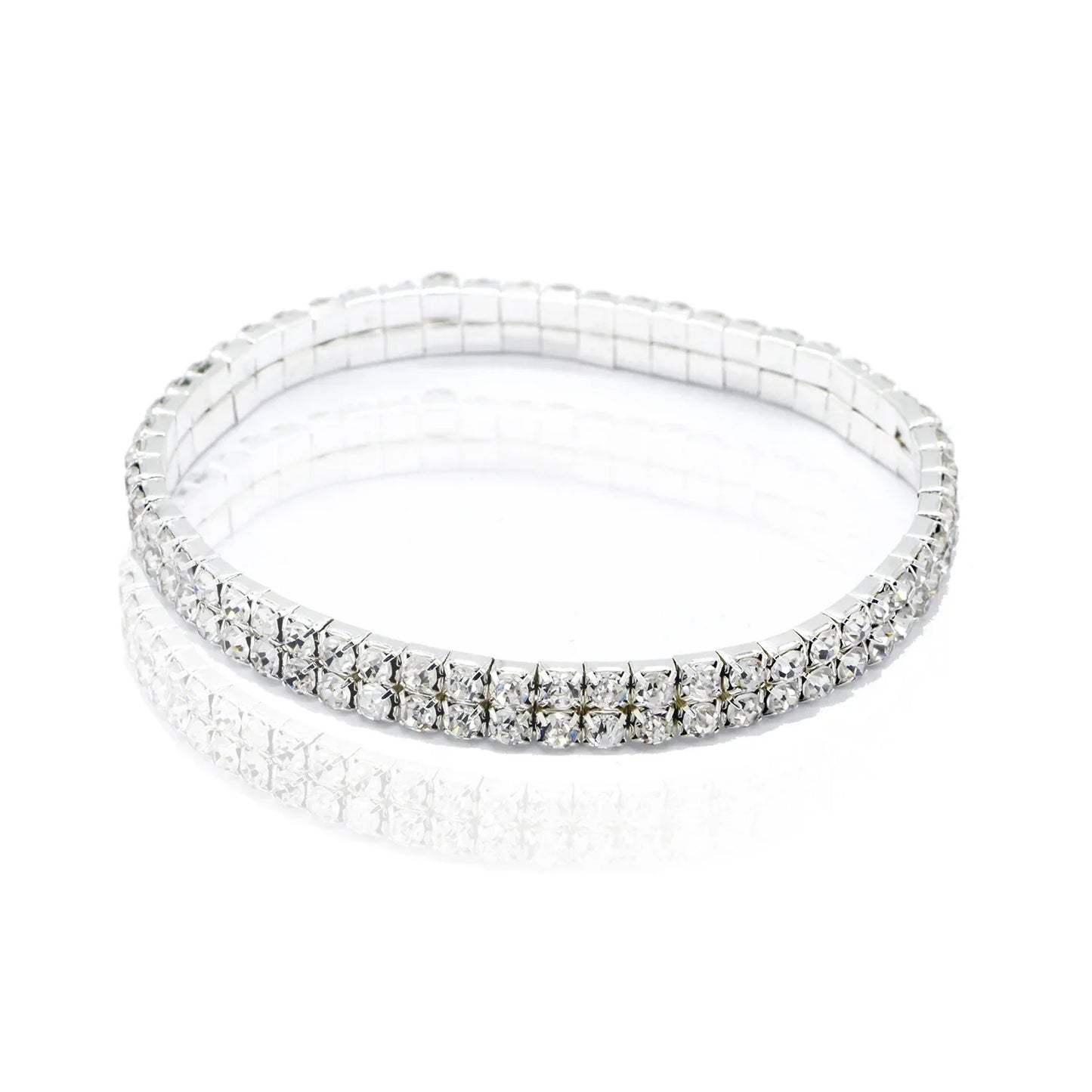 Beach Glow – Elastisches Fußarmband mit Strass