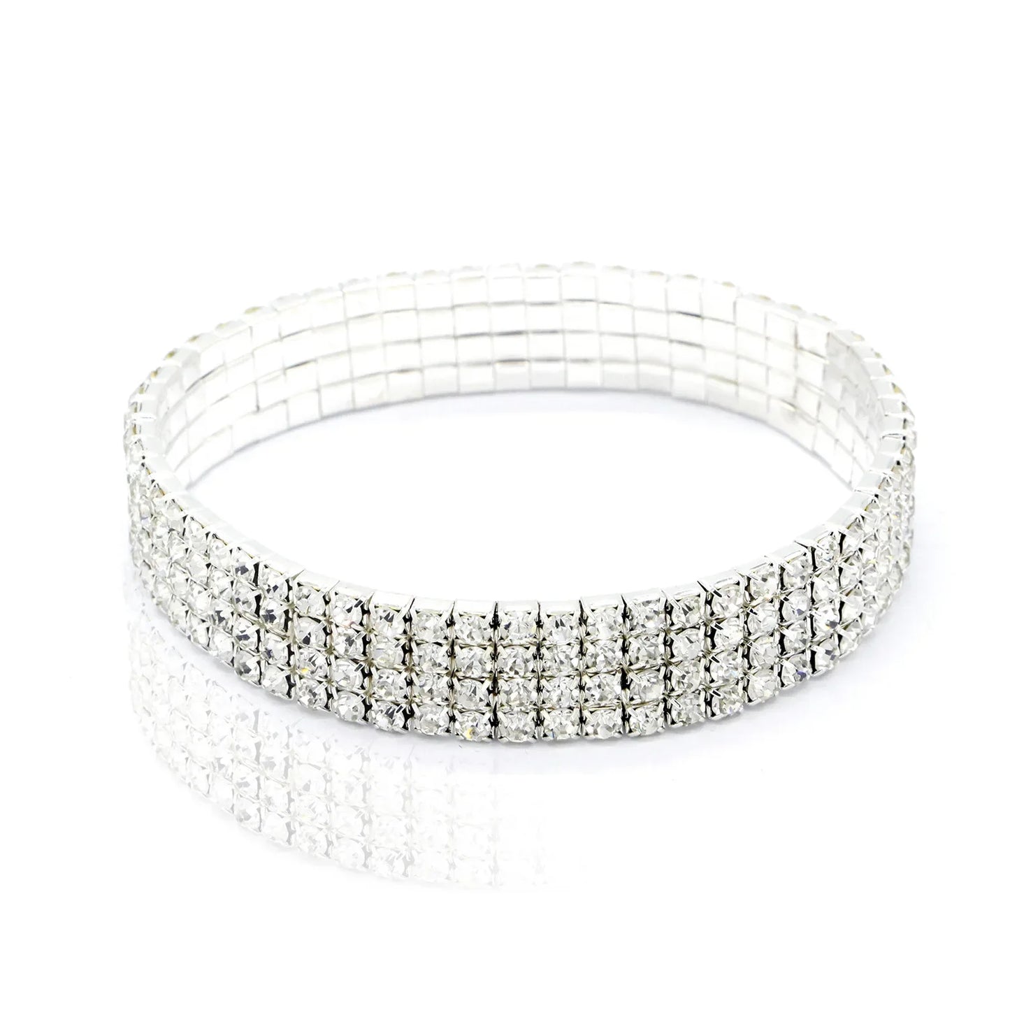 Beach Glow – Elastisches Fußarmband mit Strass