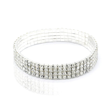 Beach Glow – Elastisches Fußarmband mit Strass