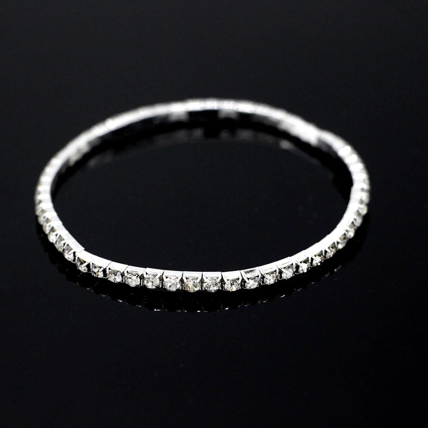 Beach Glow – Elastisches Fußarmband mit Strass