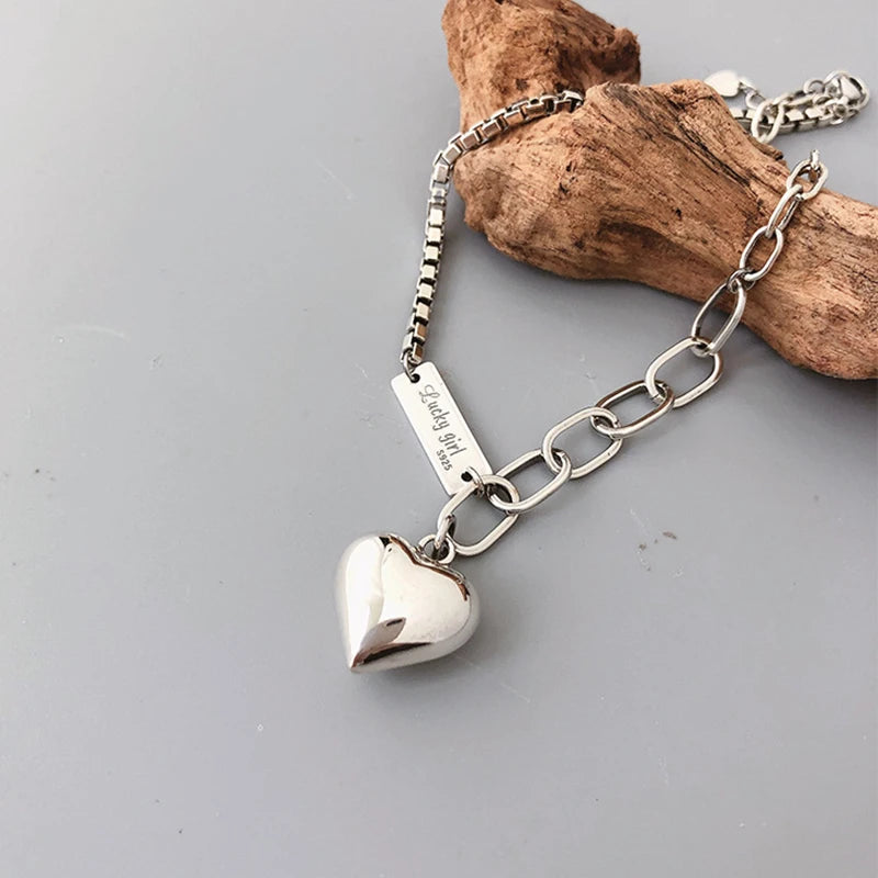 Herzglanz – Fußkette aus Sterlingsilber