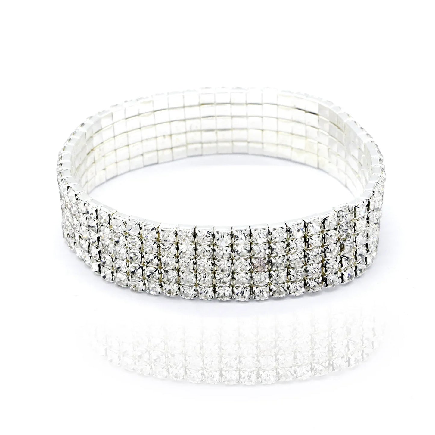 Beach Glow – Elastisches Fußarmband mit Strass