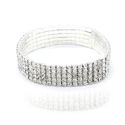 Beach Glow – Elastisches Fußarmband mit Strass