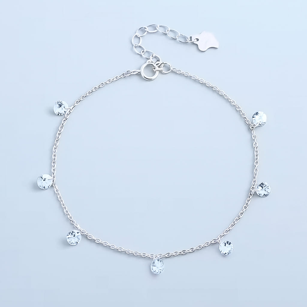 Damenarmband aus 925 Sterling Silber – Zirkon-Wassertropfen