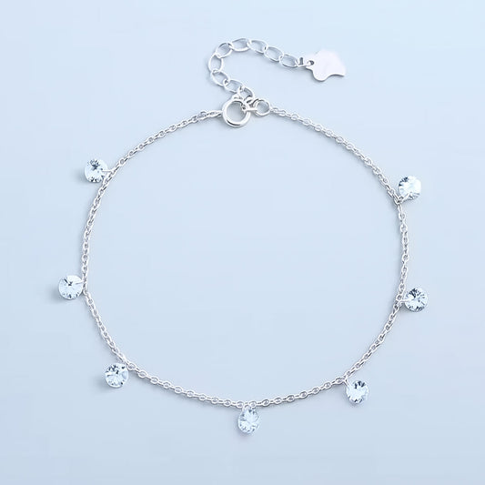 Damenarmband aus 925 Sterling Silber – Zirkon-Wassertropfen